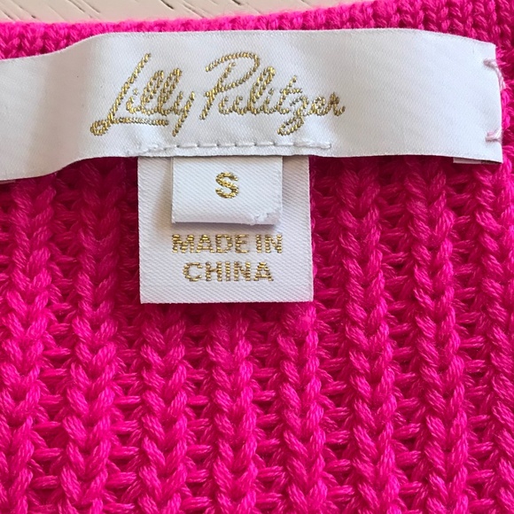 LILLY PULITZER BRISTOW TANK SWEATER PASSION FRUIT PINK - Picture 7 of 11